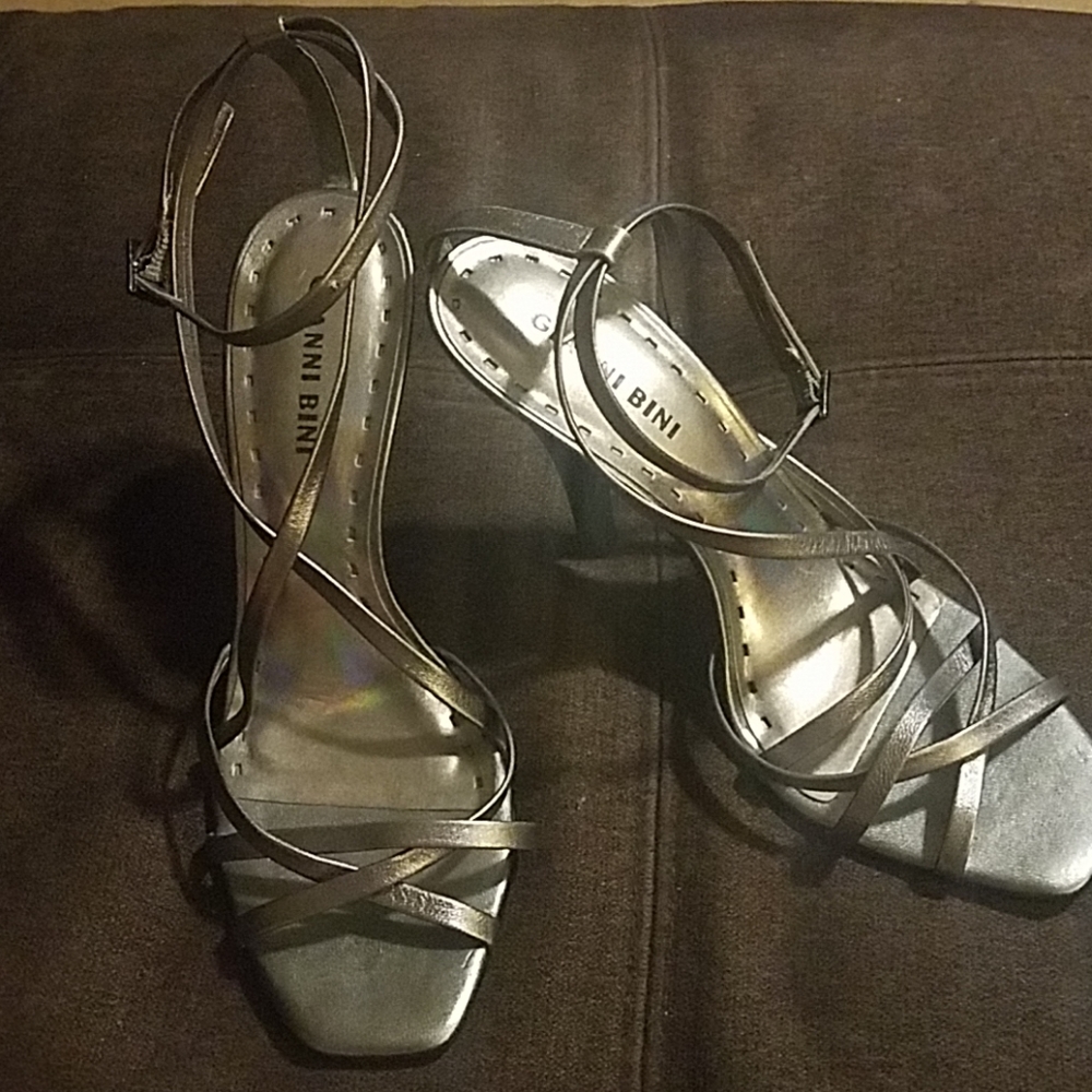 Silver GIANNI BINI Strappy high heels